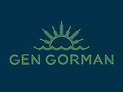 Gen Gorman Logo band brand identity logo music musician sun waves