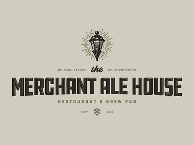 The Merchant Ale House bar beer brand identity logo pub