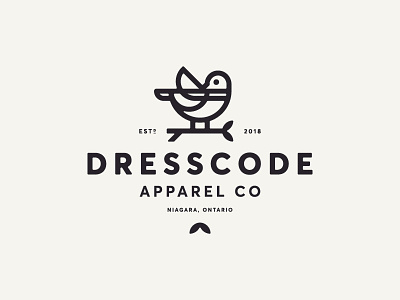 Dresscode Apparel Logo apparel bird brand clothing identity logo monoline