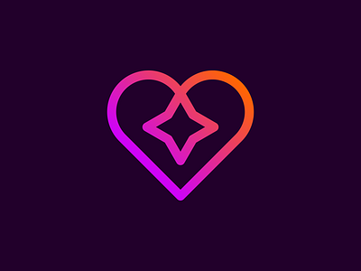 Love and Star branding clean design flat graphic design icon illustration logo minimal typography vector website