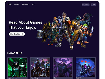 Gaming NFT Landing page