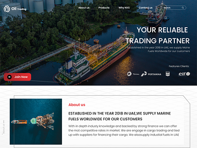 Oil Trading Landing Page