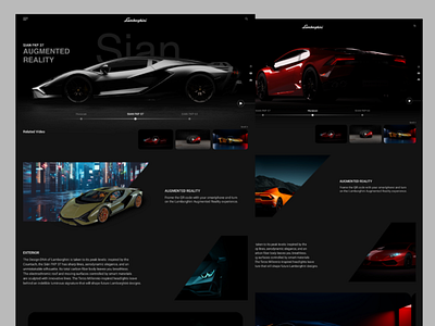 Lamborghini Landing Page branding car car design car website design dark theme design graphic design illustration lamborghini landing page landing page motion graphics ui ui dark theme ux vector website website design