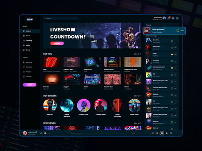 Music platform app app design cyber music music website neon platfrorm ui ux web web design