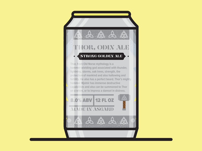 Thor, Odin Ale-Back design illustrator vector avengers thor marvel illustration character beer