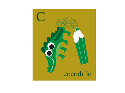 C DE COCODRILO illustrator ilustración