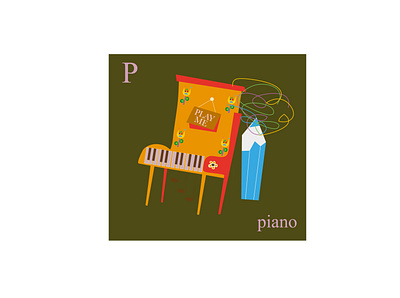 P DE PIANO illustrator ilustración