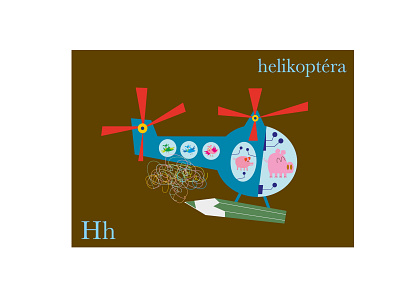 H DE HELICOCTERO illustrator ilustración