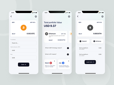 Crypto investment app | Mobile app UX UI design app bitcoin blockchain crypto crypto wallet cryptocurrency design mobile mobile app mobile app design mobile design token ui