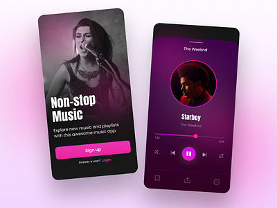 Music Player - Mobile App best music player latest design latest trend mobile app music player songs ui ui design visual design