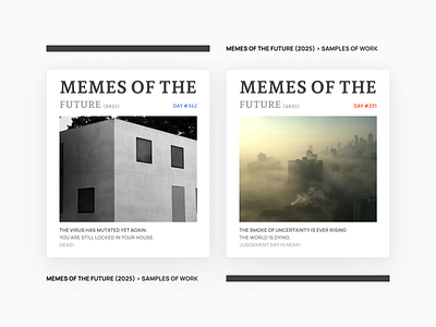 Memes of the future design figma minimal typography visual design