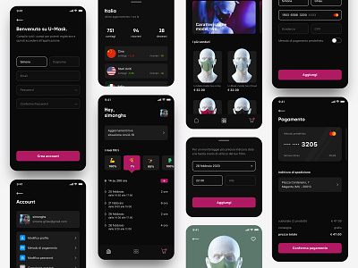 U-mask concept app account app concept covid 19 design e commerce home interface ios mask mobile payment register shop ui ux