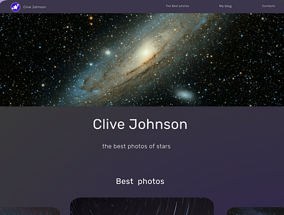 Space photographer figma graphic design landing ui ux