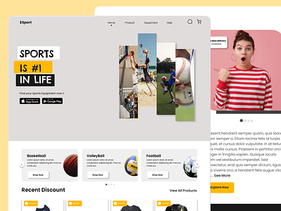 Sport E-commerce  - Web Design