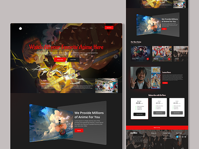 Anime Watch Website | Web Design