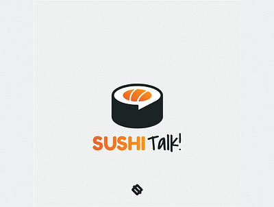 Sushi Talk Logo art cartoon character design flat illustration illustrator logo mascotlogo vector