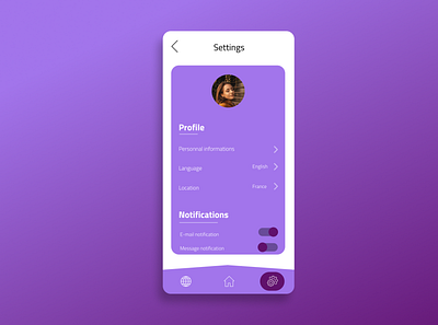 Daily UI Challenge #007 : Settings app dailyui dailyui007 dailyuichallenge dailyuichallenge007 design interface ui ux web webdesign