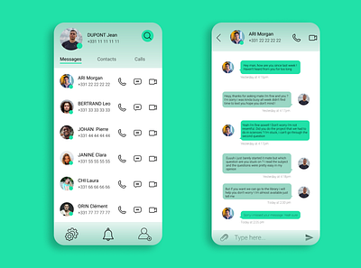 Daily UI Challenge#013 : Direct Messages app chat dailyui dailyui013 dailyuichallenge dailyuichallenge013 design interface message message app ui web