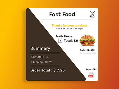 Daily UI Challenge#017 : Email Receipt app daily daily 100 challenge dailyui dailyui017 dailyui17 dailyuichallenge design ui web webdesign