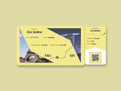 Daily UI Challenge#024 : Boarding Pass