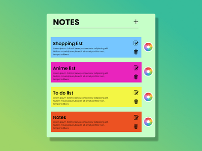 Daily UI Challenge#065: Notes Widget daily 100 challenge dailyui dailyui065 dailyui65 dailyuichallenge dailyuichallenge65 design notes notes widget ui webdesign