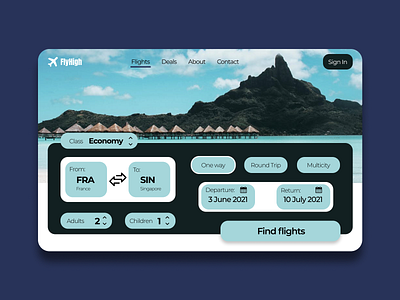 Daily UI Challenge#068 : Flight Search