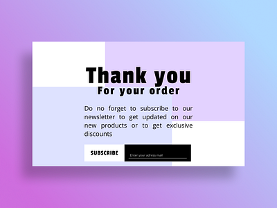 Daily UI Challenge#077 : Thank You daily 100 challenge daily ui 77 dailyui dailyui 077 dailyui 77 dailyuichallenge design thank you thank you page web webdesign