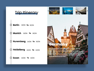 Daily UI Challenge#079: Itinerary