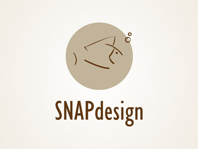 Snap brown bubble fish logo snap snapper