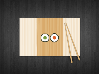 Eaten up Sushi (gif) animation gif illustration logo plate sticks sushi