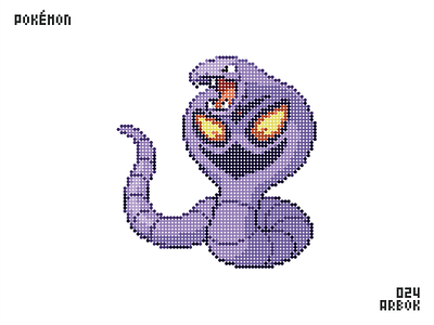 Arbok cartoon pixels pokemon snake