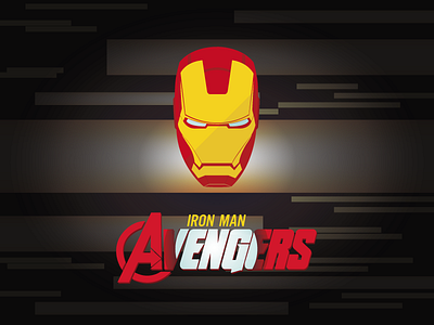 Iron Man avengers graphic design illustration iron man red