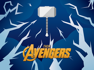 Thor avengers blue hammer illustration thor thunder