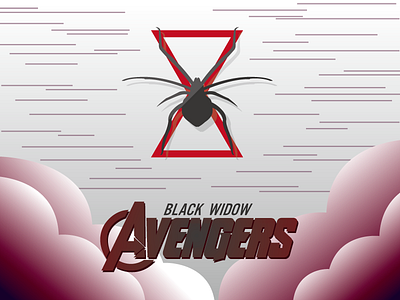 Black Widow avengers black design graphic illustration spider widow