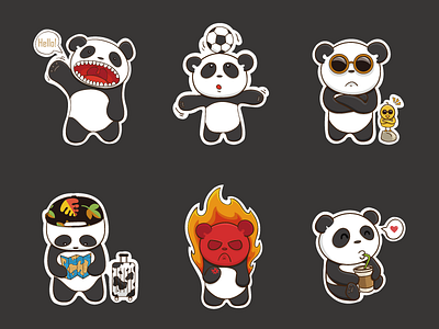 Panda stickers 1