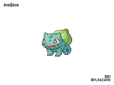 Bulbasaur cartoon illustrator pixels pokemon
