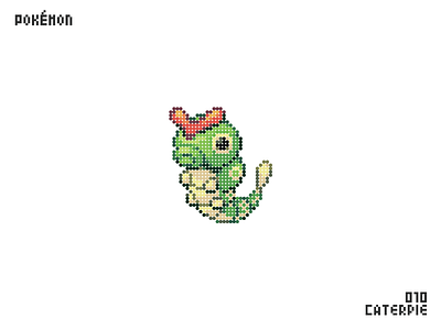 Caterpie cartoon illustrator pixels pokemon