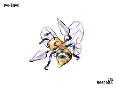 Beedrill cartoon illustrator pixels pokemon