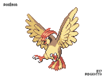 Pidgeotto bird cartoon illustrator pixels pokemon