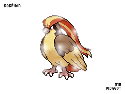 Pidgeot bird cartoon illustrator pixels pokemon