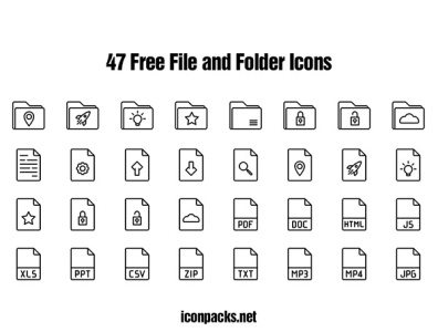47 Free File And Folder Icons.