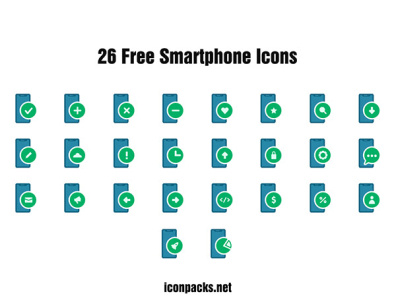 26 Free Smartphone SVG, PNG Icons app free resources freebies icon pack icon set icons illustration mobile phone png icons smartphones svg icons ui vector