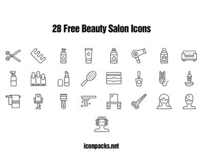 15 Free Beauty Salon SVG, PNG Icons beauty salon free resources freebies icon pack icon set icons illustration png icons svg icons vector