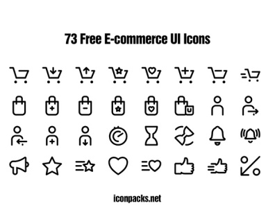 73 Free Ecommerce UI SVG, PNG Icons e commerce ecommerce ecommerce ui free resources freebies icon pack icon set icons illustration png icons svg icons vector