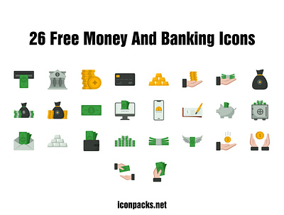 26 Free Money & Banking Icons banking icon free resources icon pack icon set icons money icon png icons svg icons