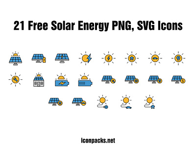 21 Free Solar energy SVG, PNG icons