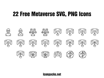 22 Free Metaverse SVG, PNG icons. design free resources freebies icon pack icon set icons png icons svg icons vector