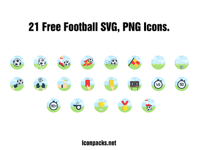 21 Free Football SVG, PNG Icons. football free resources freebies icon pack icon set icons png icons soccer sports svg icons