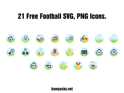 21 Free Football SVG, PNG Icons.