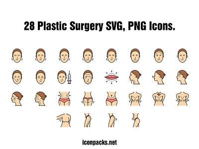 28 Plastic Surgery SVG, PNG Icons